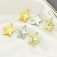 10 Pcs/package Simple Style Star Alloy Plating Pendant Jewelry Accessories main image 3