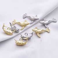 10 Pcs/package Simple Style Dolphin Whale Alloy Plating Pendant Jewelry Accessories main image 2