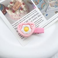 Women's Sweet Heart Shape Poached Egg Plastic Hair Clip sku image 1