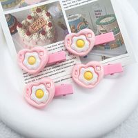 Women's Sweet Heart Shape Poached Egg Plastic Hair Clip main image 1