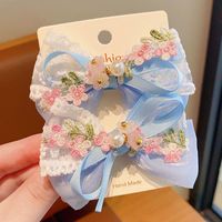 Kid'S Cute Sweet Flower Bow Knot Cloth Hair Clip sku image 2