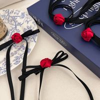 Women's Sweet Rose Bow Knot Cloth Hair Clip Hair Tie main image 1