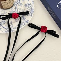 Women's Sweet Rose Bow Knot Cloth Hair Clip Hair Tie main image 3