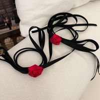 Women's Sweet Rose Bow Knot Cloth Hair Clip Hair Tie main image 2