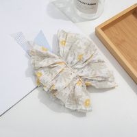 Women's Pastoral Simple Style Flower Cloth Pearl Pleated Hair Clip sku image 4