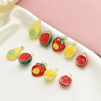 10 Pcs/package Simple Style Fruit Alloy Enamel Pendant Jewelry Accessories main image 1