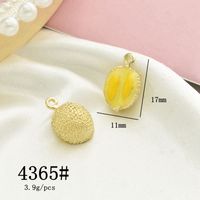 10 Pièces/paquet Style Simple Fruit Alliage Émail Pendentif Bijoux Accessoires sku image 5