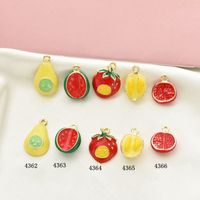 10 Pcs/package Simple Style Fruit Alloy Enamel Pendant Jewelry Accessories main image 2