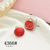 10 Pcs/package Simple Style Fruit Alloy Enamel Pendant Jewelry Accessories sku image 4