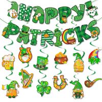 St. Patrick Cartoon Style Color Block Paper Festival Decorative Props main image 1