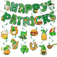 St. Patrick Cartoon Style Color Block Paper Festival Decorative Props main image 6