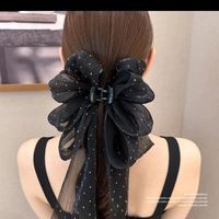 Women's Sweet Bow Knot Cloth Gauze Tassel Hair Clip Hair Claws sku image 2
