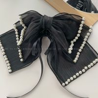 Women's Sweet Bow Knot Cloth Gauze Tassel Hair Clip Hair Claws sku image 15