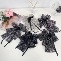 Women's Pastoral Bow Knot Cloth Floral Hair Clip main image 4