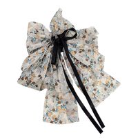 Women's Pastoral Bow Knot Cloth Floral Hair Clip main image 2