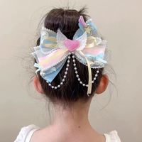 Girl'S Casual Cute Bow Knot Cloth Gauze Hair Clip main image 2