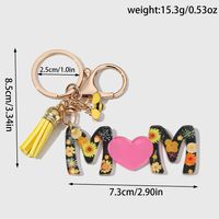 Romantic Letter Heart Shape Bee Arylic Printing Plating Inlay Artificial Pearls Gold Plated Mother's Day main image 2