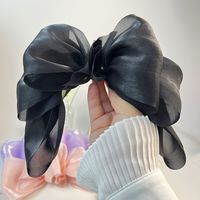 Women's Simple Style Bow Knot Organza Handmade Hair Clip sku image 2