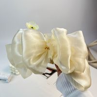 Women's Simple Style Bow Knot Organza Handmade Hair Clip sku image 1