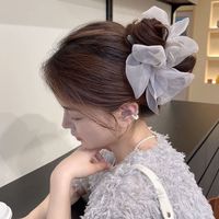 Women's Sweet Bow Knot Plastic Gauze Handmade Hair Claws sku image 3