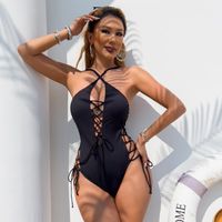 Women's Basic Classic Style Solid Color 1 Piece One Piece Swimwear main image 4