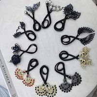 Women's Simple Style Peacock Feather Flower Alloy Plating Inlay Rhinestones Hair Band main image 1