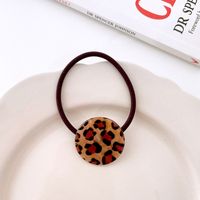 Women's Retro Simple Style Heart Shape Leopard Arylic Hair Tie sku image 2