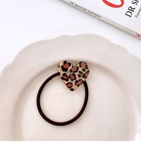 Women's Retro Simple Style Heart Shape Leopard Arylic Hair Tie sku image 5