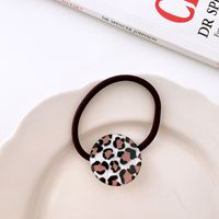Women's Retro Simple Style Heart Shape Leopard Arylic Hair Tie sku image 3