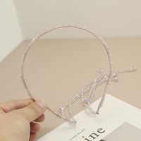 Women's Shiny Solid Color Artificial Crystal Beaded Tassel Hair Band main image 4