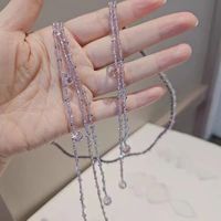 Women's Shiny Solid Color Artificial Crystal Beaded Tassel Hair Band main image 2