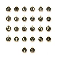 1 Set Simple Style Letter Metal Enamel Pendant Jewelry Accessories sku image 9