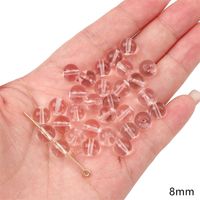 20 Pieces Diameter 8mm Hole 1~1.9mm Glass Solid Color Beads sku image 6