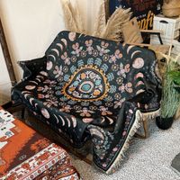 Chinoiserie Retro Color Block Cotton Tapestry Artificial Decorations sku image 1