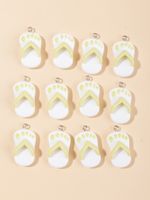12 Pieces Simple Style Slippers Resin Enamel Pendant Jewelry Accessories sku image 2