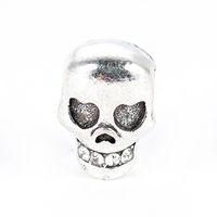 10 Pieces Hip-hop Retro Skull Alloy Plating Inlay Beads Jewelry Accessories main image 5