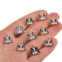 10 Pieces Simple Style Clothes Alloy Enamel Inlay Pendant Jewelry Accessories main image 4