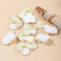 12 Pieces Simple Style Slippers Resin Enamel Pendant Jewelry Accessories main image 3