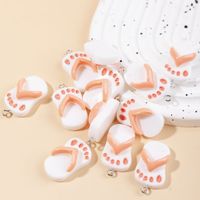 12 Pieces Simple Style Slippers Resin Enamel Pendant Jewelry Accessories main image 4