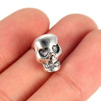 10 Pieces Hip-hop Retro Skull Alloy Plating Inlay Beads Jewelry Accessories main image 4