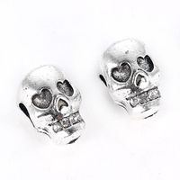 10 Pieces Hip-hop Retro Skull Alloy Plating Inlay Beads Jewelry Accessories main image 2