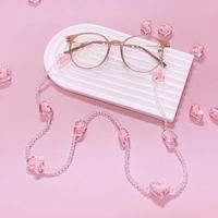 Casual Sweet Heart Shape Arylic Women's Glasses Chain main image 1