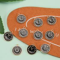 10 Pieces Simple Style Clock Alloy Enamel Pendant Jewelry Accessories main image 5