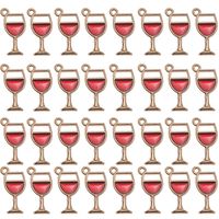 10 Stück Einfacher Stil Weinglas Legierung Emaille Anhänger Schmuckzubehör main image 5