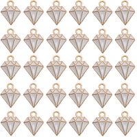 10 Pieces Simple Style Diamonds Alloy Enamel Pendant Jewelry Accessories sku image 1