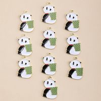 1 Piece Cute Panda Alloy Enamel Plating Pendant Jewelry Accessories main image 4