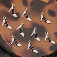 10 Pieces Simple Style High Heel Alloy Enamel Pendant Jewelry Accessories main image 4