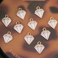 10 Pieces Simple Style Diamonds Alloy Enamel Pendant Jewelry Accessories main image 4