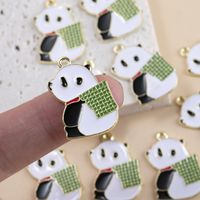 1 Piece Cute Panda Alloy Enamel Plating Pendant Jewelry Accessories main image 5