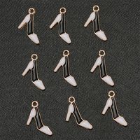 10 Pieces Simple Style High Heel Alloy Enamel Pendant Jewelry Accessories main image 6